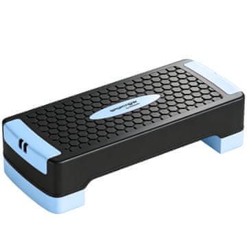 Homestar Podesivi fitness aerobic stepper s 2 razine visine 11x16 cm, 2 trake za otpor, protuklizna podloga plavi
