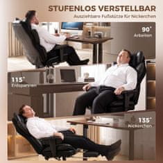 Homestar Uredska stolica s džepnim oprugama i funkcijom nagiba, crna, nosivost do 180 kg