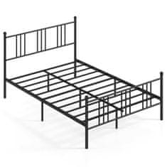 Costway Metalni okvir kreveta 140x200 cm crni