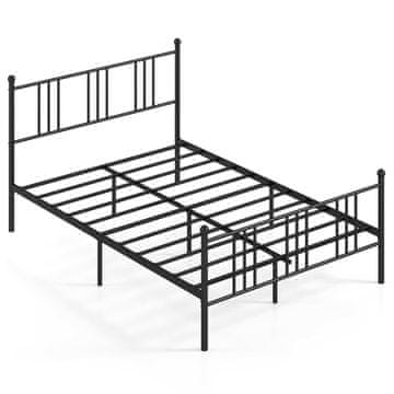 Costway Metalni okvir kreveta 140x200 cm crni