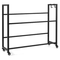 Costway Stalak za boce 2 razine 103,6x30,5x88,4 cm Crni