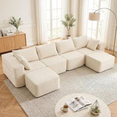 Costway Modularna sofa od kordurovog materijala 333x150x58 cm