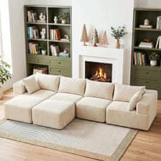Costway Modularna sofa od kordurovog materijala 333x150x58 cm