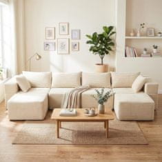 Costway Modularna sofa od kordurovog materijala 333x150x58 cm