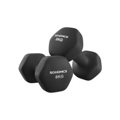 Songmics Set bučica heksagonalni 25.2x12.5 cm Crni neopren