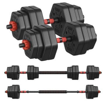 Songmics Set bučica heksagonalni 135x21.8x21.5 cm Crni