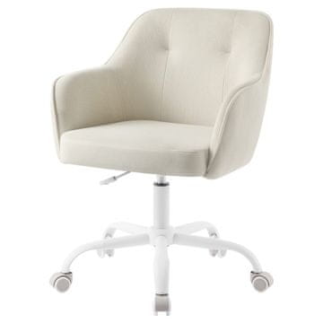 Songmics Uredska stolica, podesiva visina, 64x64x80-90 cm, bež