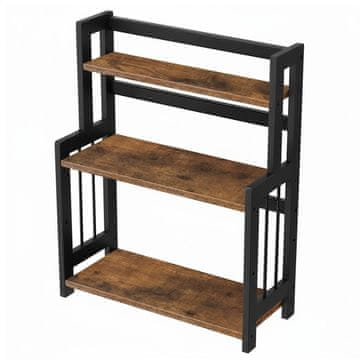 Songmics Stalak za začine s 3 razine, 18x41x53 cm, smeđi