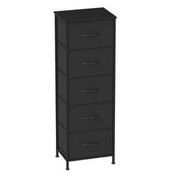 Songmics Komoda 4 tkaninska ladica 30x39.6x116.7 cm crna