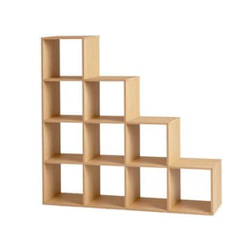 Songmics Knjigovod 10 pregrada 29x129.5x129.5 cm Bež