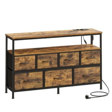 Songmics Komoda 30x113.8x68.1 cm smeđa
