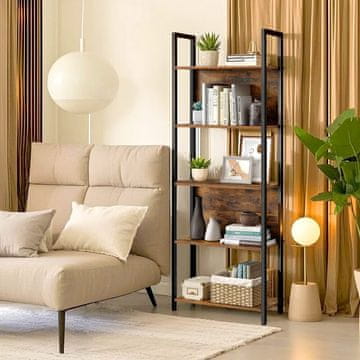 Songmics Knjigovodstveni regal 62x24x165 cm smeđi