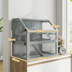 Homestar Kavez za hrčka 3 razine 80x50x76 cm svijetlo siva