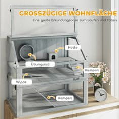 Homestar Kavez za hrčka 3 razine 80x50x76 cm svijetlo siva