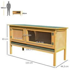 Homestar Kavez za zečeve 115x44.3x65 cm Žuta