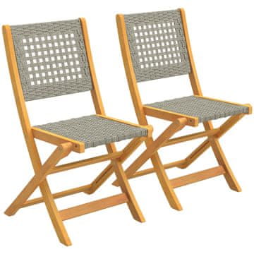 Homestar Set vrtnih stolica 2 komada 47,5x56x88 cm siva