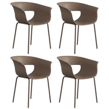 Homestar Set od 4 vrtne stolice 61x51x74 cm smeđe