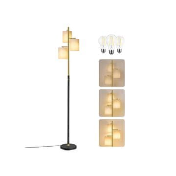 Songmics Podna lampa 29x29x173 cm Zlatna