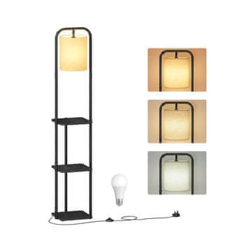 Songmics Podna lampa 29.9x31.8x160.5 cm Crna
