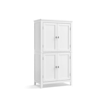 Songmics Kupaonska podna ormarić za pohranu 60x30x110 cm Bijela