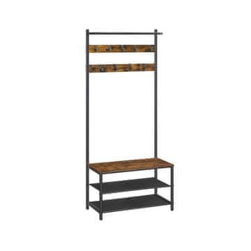 Songmics Stalak za odjeću 64x32.2x180 cm Crni