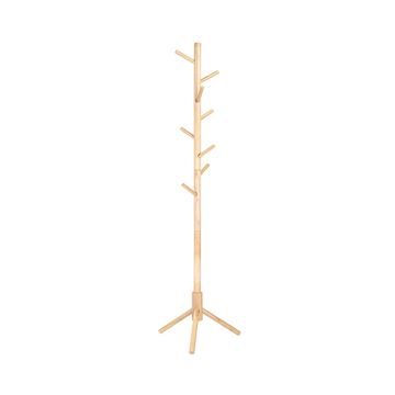 Songmics Vješalica za kapute 47x47x175 cm prirodna