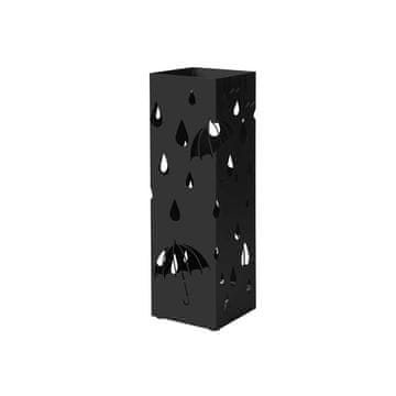 Songmics Stalak za kišobrane, kvadratni, 15.5x15.5x49 cm, crni