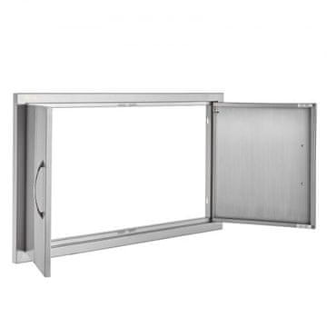 VEVOR Vrata za roštilj 863x482 mm nehrđajući čelik boja