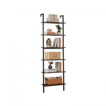 Songmics Knjigovod 6 polica 60x30x204.8 cm smeđa