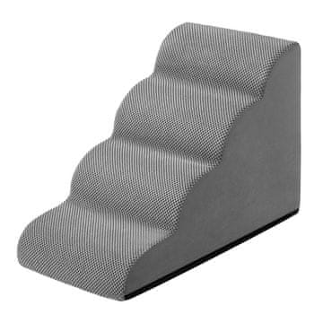 Songmics Kućne stepenice za kućne ljubimce 2 stepenice 72x40x50 cm siva