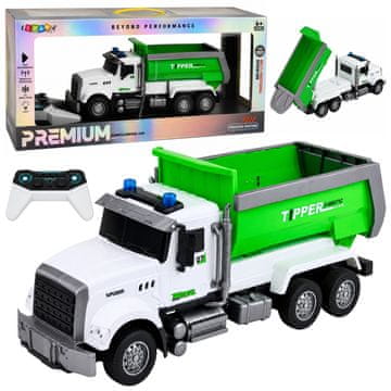 slomart RC bager s daljinskim upravljanjem Lean Toys, pokretna kipa, zelena, 1:14