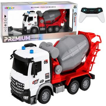 slomart RC miješalica za beton Lean Toys, pokretna miješalica, svjetla, 1:14