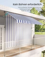 Songmics Tenda visine podesive 300x120 cm Plava