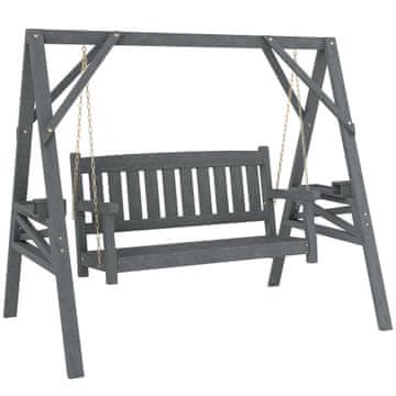 Homestar Vrtna ljuljačka klupa za 2 osobe 183x120x160 cm siva