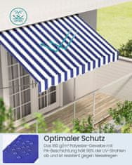 Songmics Tenda podesive visine 250x120 cm plava