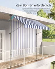 Songmics Tenda podesive visine 250x120 cm plava