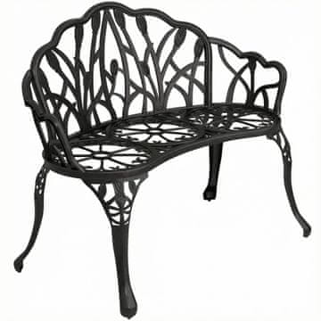 Homestar Vrtna klupa za 2 osobe 99x57x78 cm crna