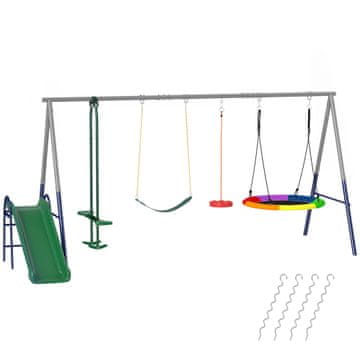 Homestar Igraći set s toboganom 5 u 1 382x196x203 cm Višebojno