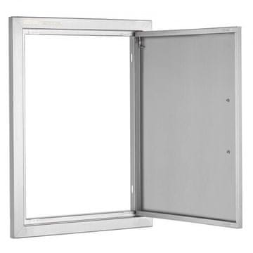VEVOR Vrata za roštilj 407x559x46 mm nehrđajući čelik boja
