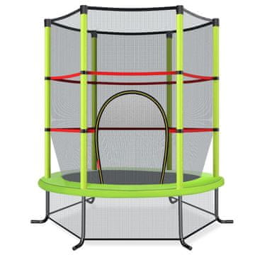 Costway Vrtni trampolin Ø165 cm s zaštitnom mrežom i zelenom čeličnom konstrukcijom