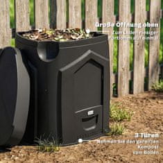 Homestar Vrtni komposter 240L 78x75x78 cm Crni