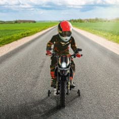 Costway 12V dječji električni motocikl s pomoćnim kotačima crni