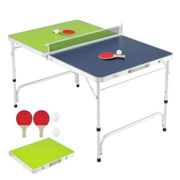 Costway Prijenosni stol za stolni tenis 120x76 cm sklopivi s mrežicom