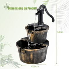 Costway Vrtna fontana 45,5x41x68 cm