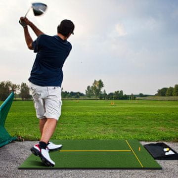 Costway Mata za vježbanje golf s umjetnom travom 5x3 ft 25 mm