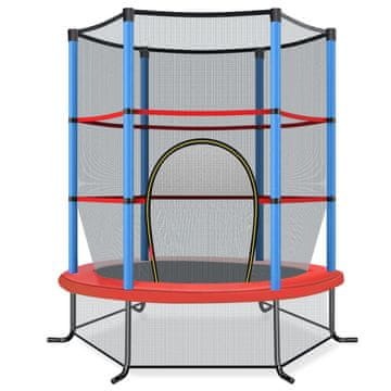 Costway Vrtni trampolin Ø165 cm s zaštitnom mrežom i plavom čeličnom konstrukcijom