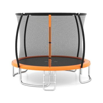 Costway Vanjski rekreacijski trampolin s mrežom za sigurnost, narančasti