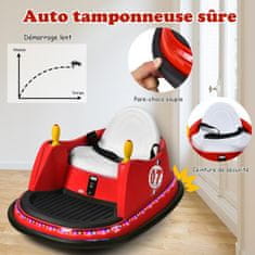 Costway Dječji električni auto za sudaranje 6V 57x75x42 cm crveni
