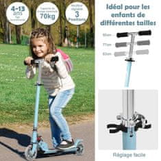 Costway Aluminijski sklopivi stunt romobil Navy s LED kotačima