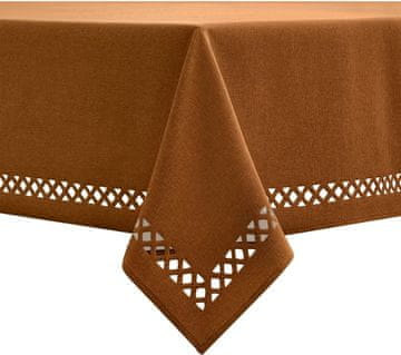 Nikcorp Pravokutni vodootporni stolnjak 100x140 cm, elegantni smeđi, od poliestera s teksturom posteljine, perivi, s lotus efektom, za kuhinju, blagovaonicu, vrt, unutarnju i vanjsku upotrebu, jednostavna